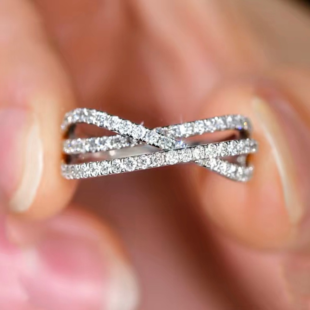BNIB - Silver Multi Row Ring. - Picture 2 of 8